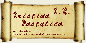 Kristina Mastalica vizit kartica